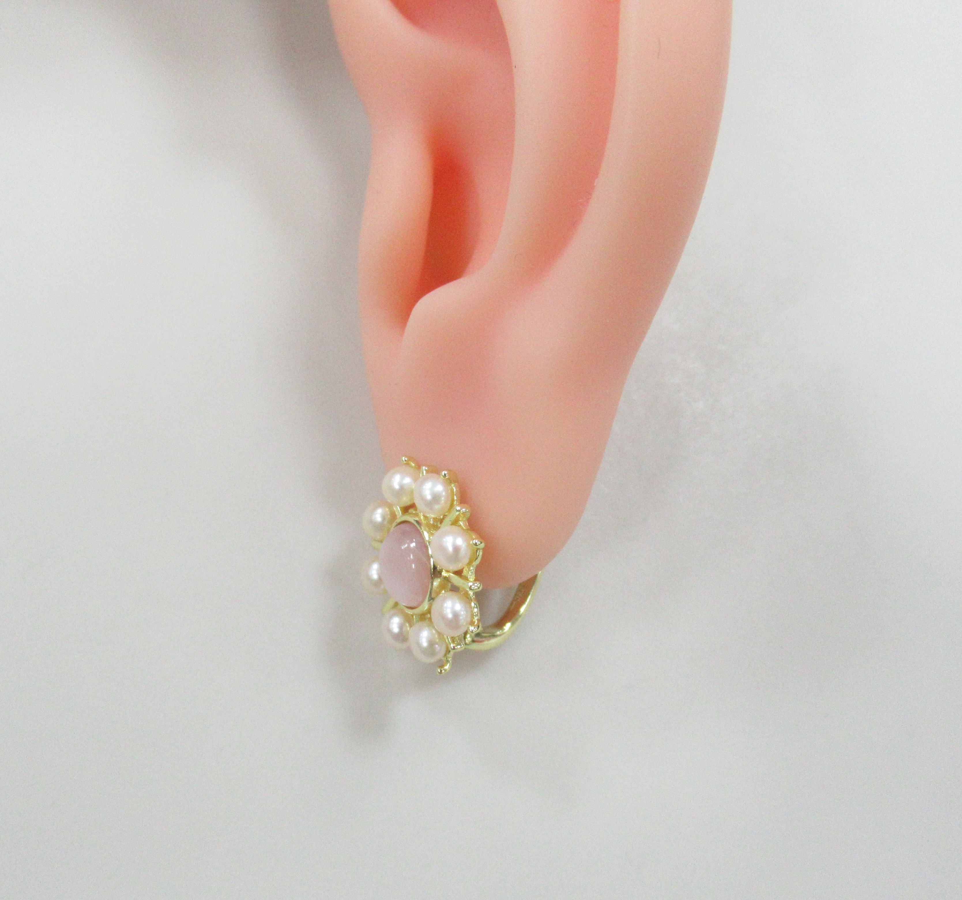 Серебряные серьги с перламутром и жемчугом